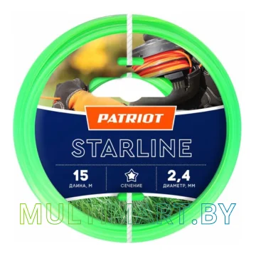 Леска для триммера Patriot Starline 2.4 мм/15 м (805201061)